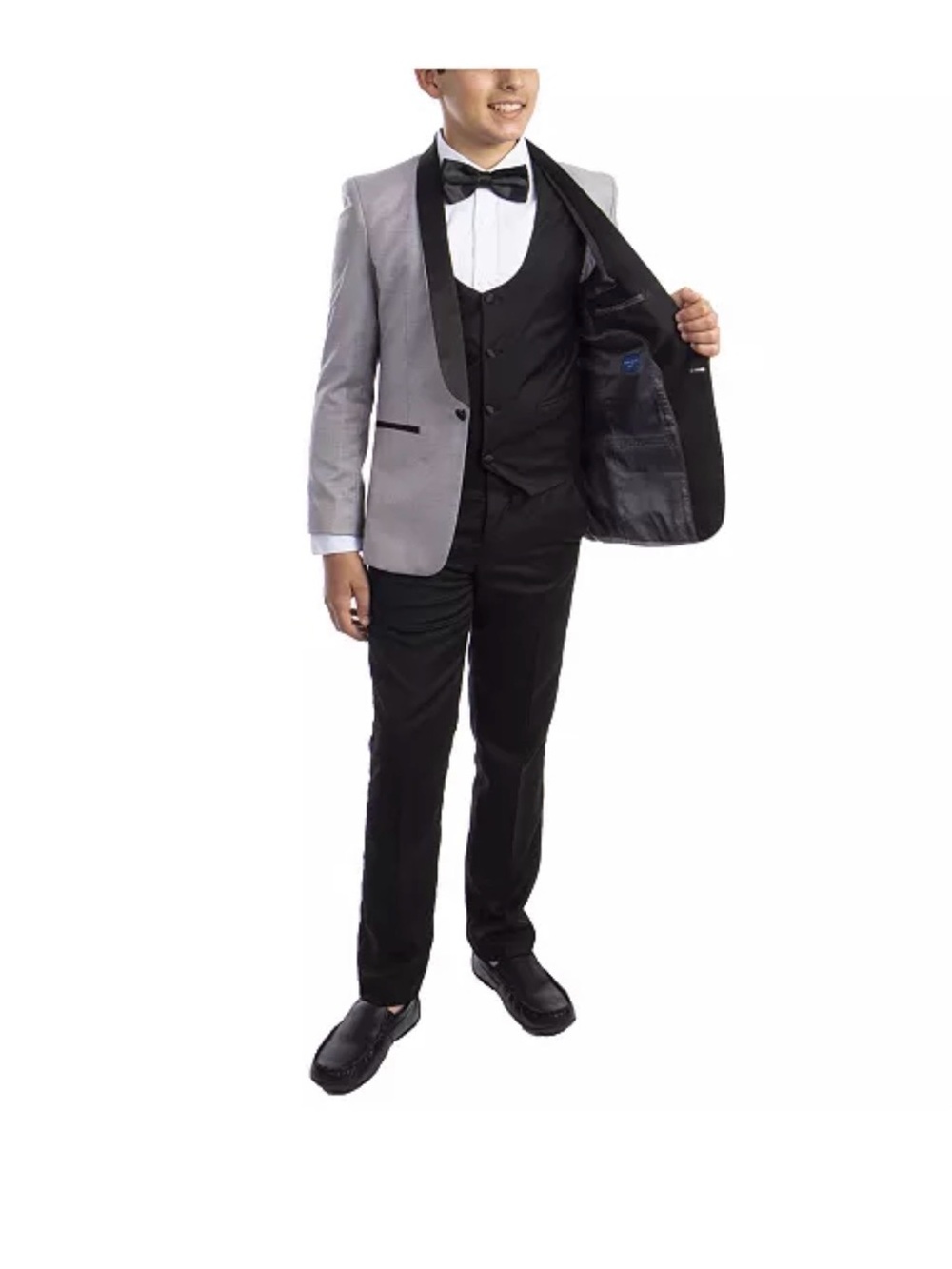 Perry Ellis boy’s grey 5 piece tuxedo size 10